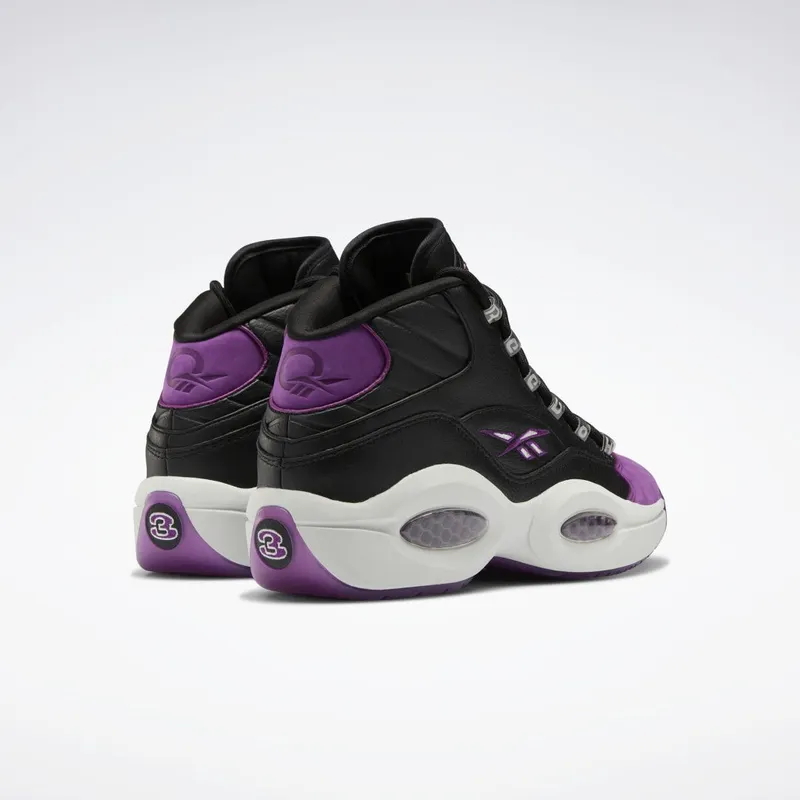 Reebok Question Mid Schoenen Core Black / Aubergine / Pure Grey 1