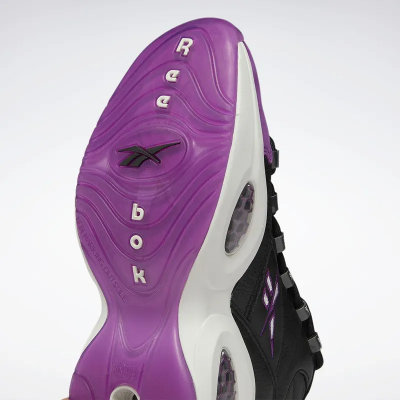 Reebok Question Mid Schoenen Core Black / Aubergine / Pure Grey 1