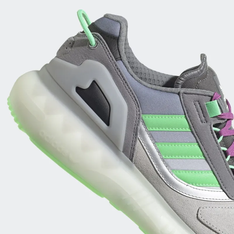 adidas ZX 5K BOOST Grey Three / Beam Green / Semi Pulse Lilac (GX2028)