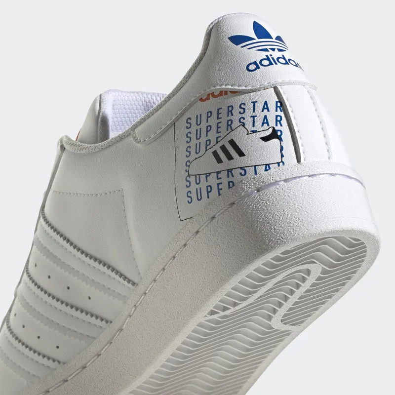 adidas Superstar Cloud White / Blue / Orange (GX2717)
