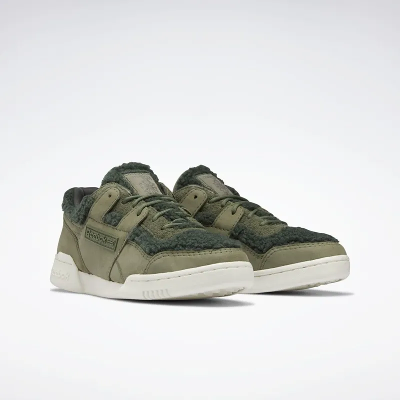 Reebok Workout Plus Schoenen Hunter Green / Pure Grey 8 / Cherry