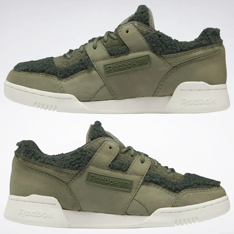 Reebok Workout Plus Schoenen Hunter Green / Pure Grey 8 / Cherry