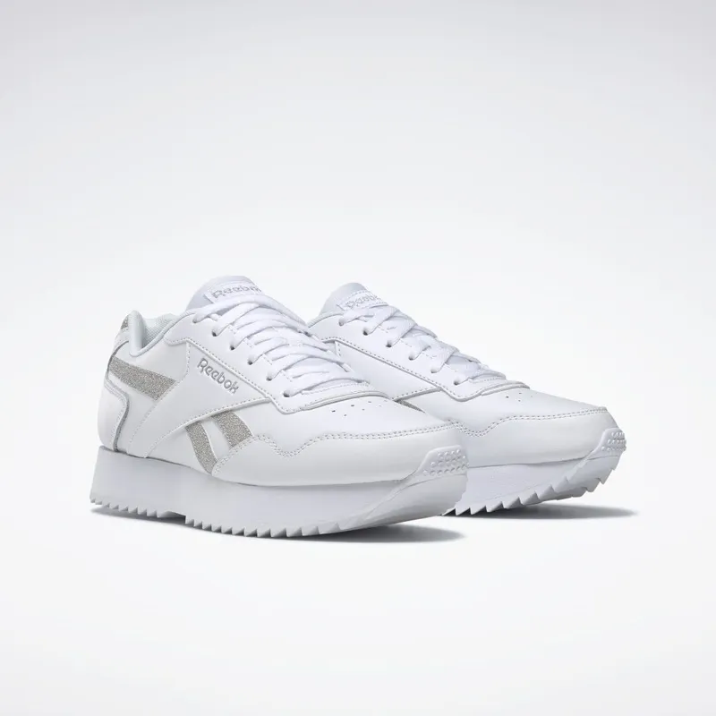 Reebok Royal Glide Ripple Double Schoenen Cloud White / Silver Metallic / Cloud White