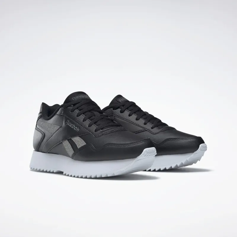 Reebok Royal Glide Ripple Double Schoenen Black White / Cloud White / Dark Silver