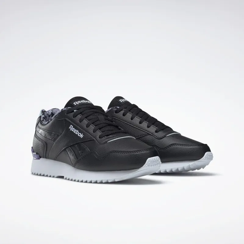 Reebok Royal Glide Ripple Clip Schoenen Core Black / Cloud White / Lucid Lilac