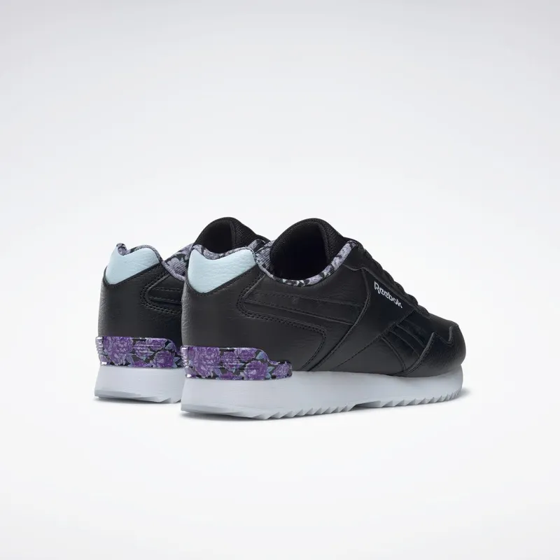 Reebok Royal Glide Ripple Clip Schoenen Core Black / Cloud White / Lucid Lilac