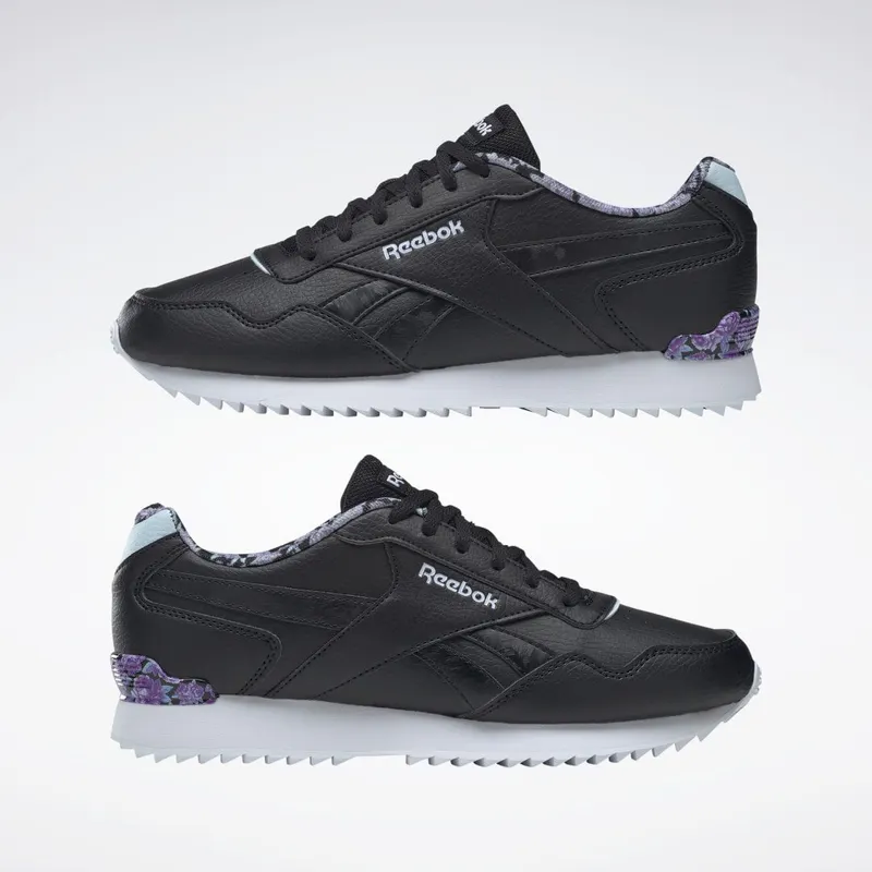 Reebok Royal Glide Ripple Clip Schoenen Core Black / Cloud White / Lucid Lilac