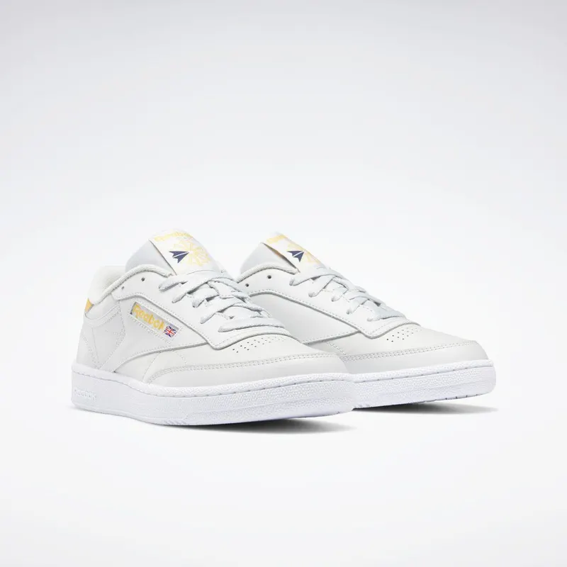 Reebok Club C 85 Schoenen Pure Grey 2 / Cloud White / Semi Solar Gold