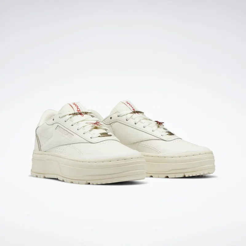 Reebok Club C Double Geo Schoenen Chalk / Alabaster / Soft Ecru