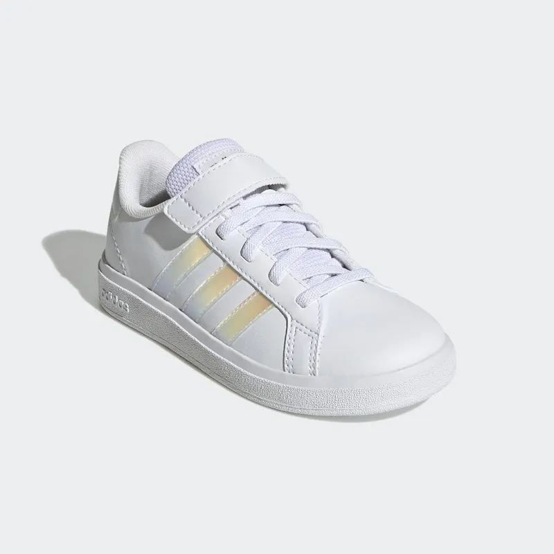 adidas Grand Court Lifestyle Court Elastic Lace and Top Strap Cloud White / Iridescent / Cloud White (GY2327)