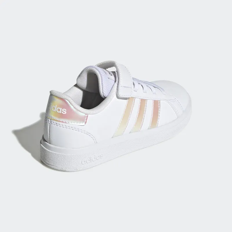 adidas Grand Court Lifestyle Court Elastic Lace and Top Strap Cloud White / Iridescent / Cloud White (GY2327)