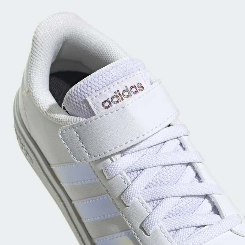 adidas Grand Court Lifestyle Court Elastic Lace and Top Strap Cloud White / Iridescent / Cloud White (GY2327)