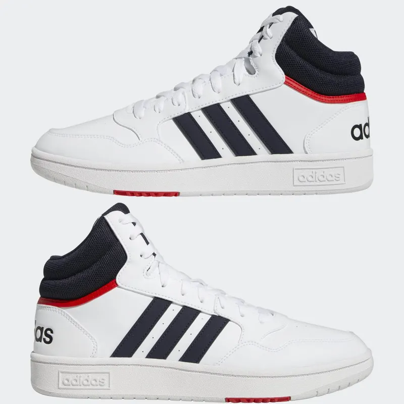 adidas Hoops 3.0 Mid Classic Vintage Cloud White / Legend Ink / Vivid Red (GY5543)
