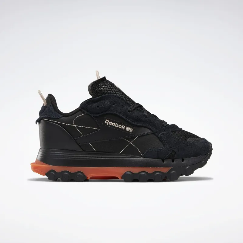 Reebok Cardi B Classic Leather Schoenen Core Black / Fiery Orange / Champagne