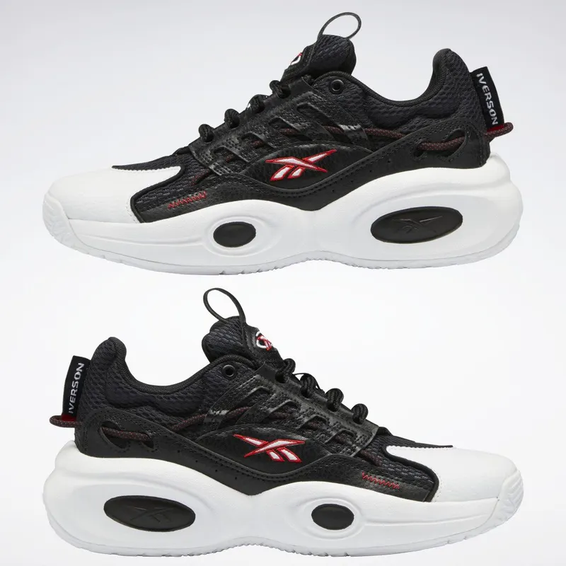 Reebok Solution Mid Schoenen Core Black / Cloud White / Vector Red