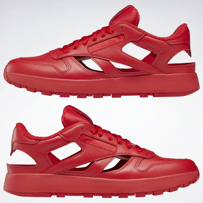 Reebok Maison Margiela Classic Leather DQ Schoenen Vector Red / Black / Cloud White