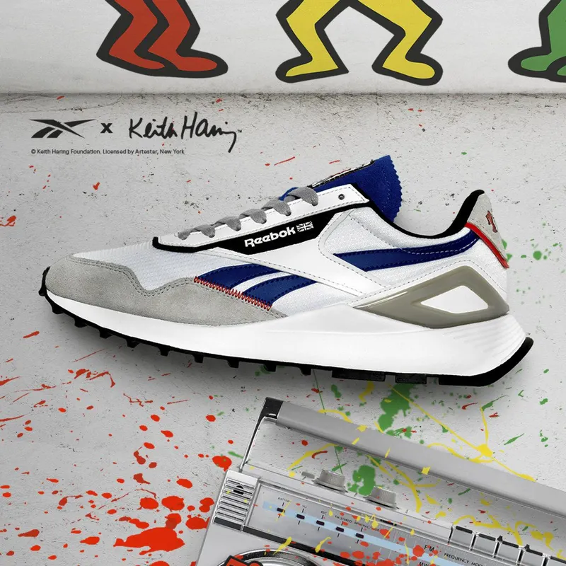 Reebok Keith Haring Classic Leather Legacy AZ Schoenen Cloud White / Pure Grey 3 / Vector Blue