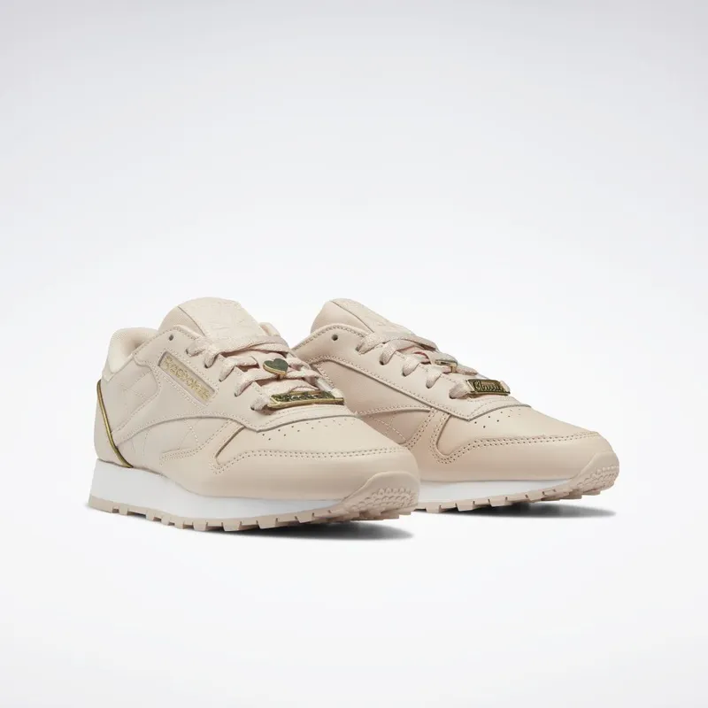 Reebok Classic Leather Schoenen Soft Ecru / Cloud White / Acid Gold Met