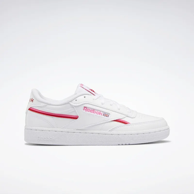 Reebok Club C 85 Vegan Schoenen Cloud White / Atomic Pink / Vector Red