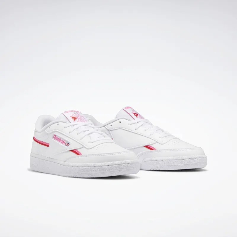 Reebok Club C 85 Vegan Schoenen Cloud White / Atomic Pink / Vector Red