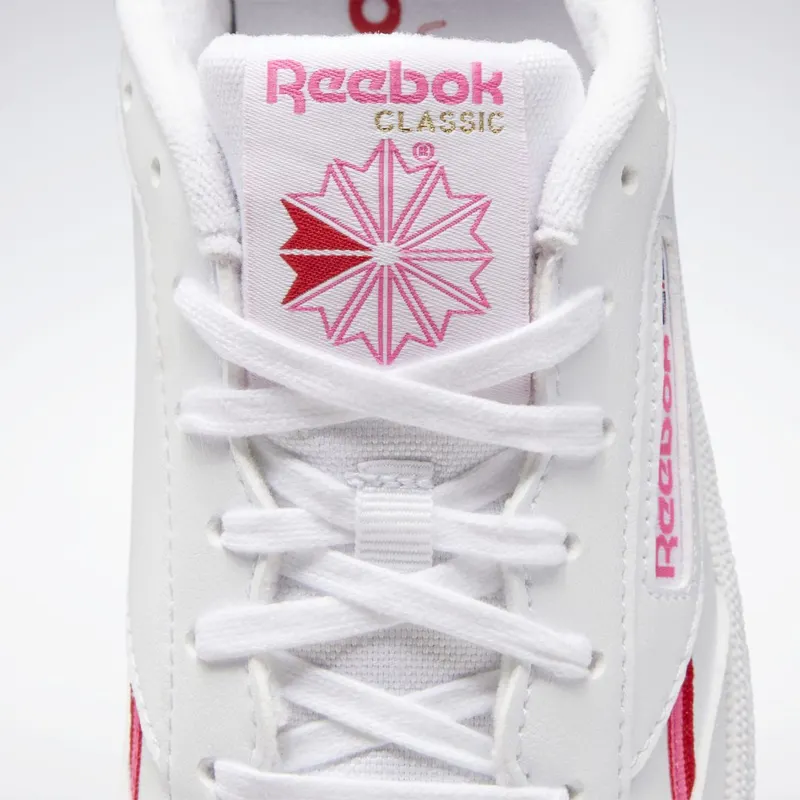 Reebok Club C 85 Vegan Schoenen Cloud White / Atomic Pink / Vector Red