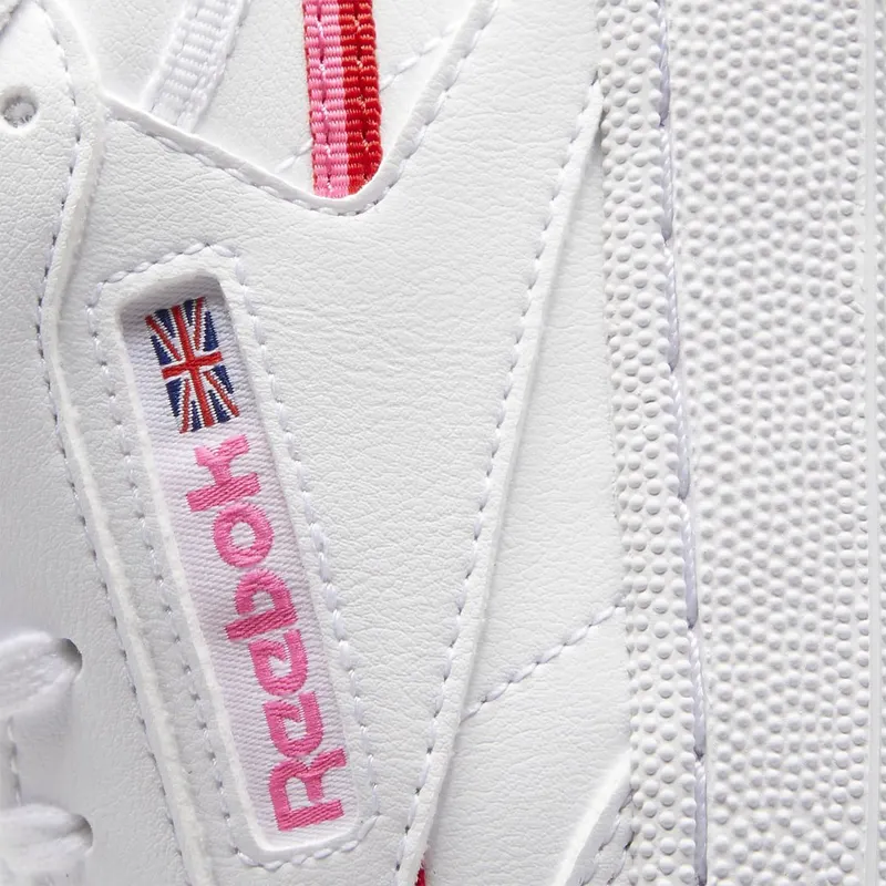 Reebok Club C 85 Vegan Schoenen Cloud White / Atomic Pink / Vector Red