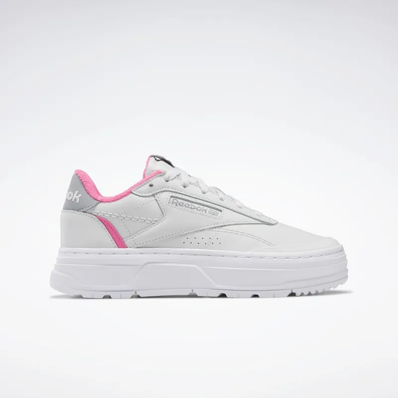 Reebok Club C Double Geo Schoenen Cold Grey / Cold Grey / Atomic Pink