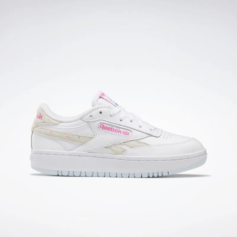 Reebok Club C Double Schoenen Cloud White / Glass Blue / Atomic Pink
