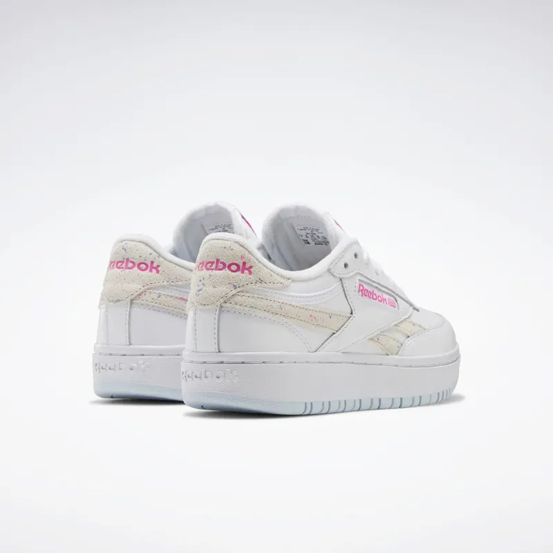 Reebok Club C Double Schoenen Cloud White / Glass Blue / Atomic Pink