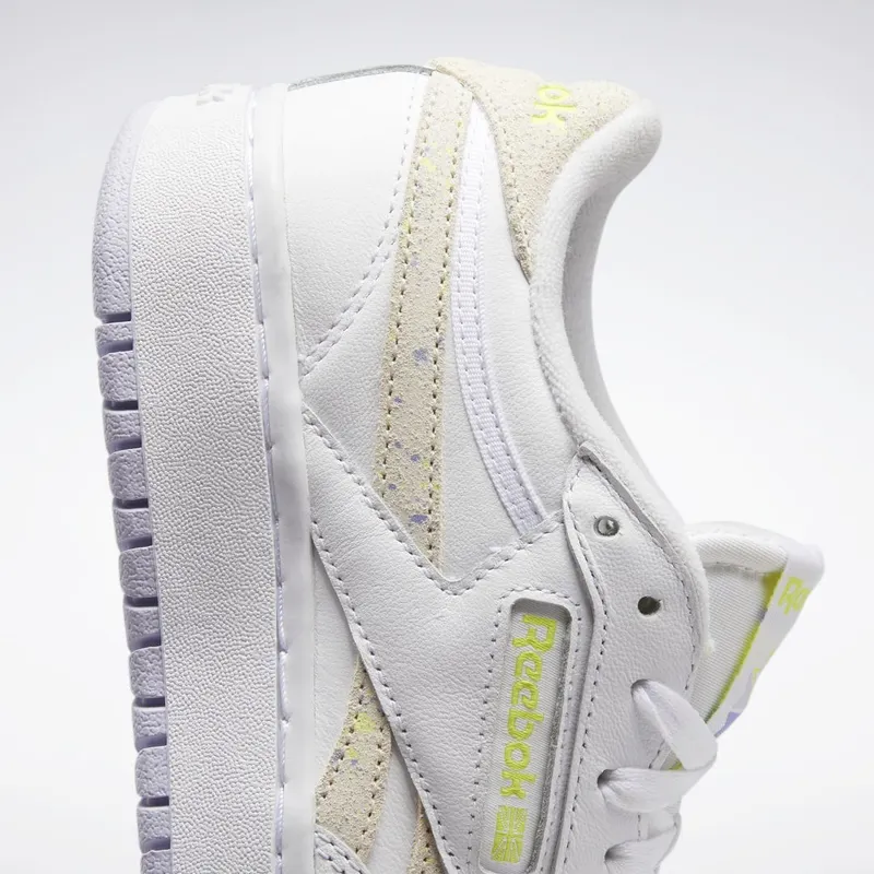 Reebok Club C Double Schoenen Cloud White / Lucid Lilac / Solar Acid Yellow