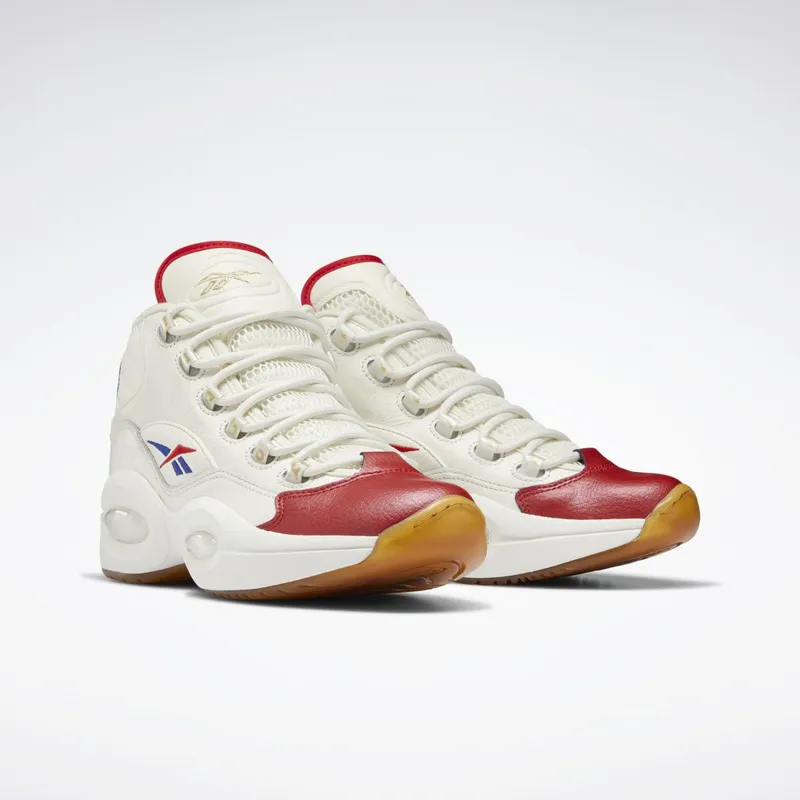 Reebok Question Mid Schoenen Chalk / Vector Red / Vector Blue