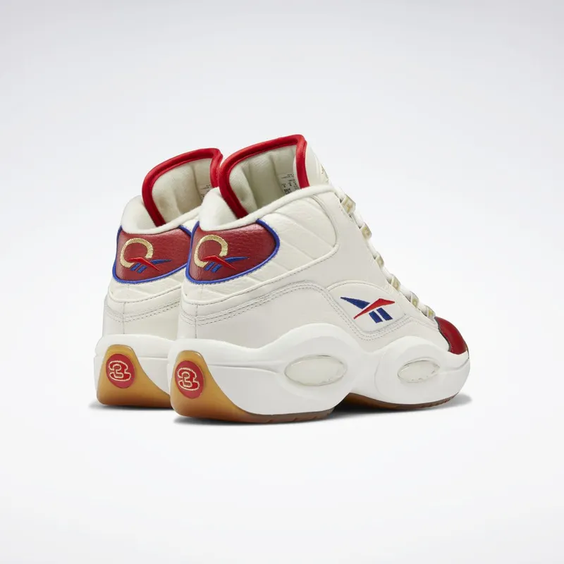 Reebok Question Mid Schoenen Chalk / Vector Red / Vector Blue