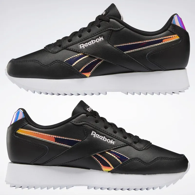 Reebok Royal Glide Ripple Double Schoenen Black / Cloud White / Frost Berry