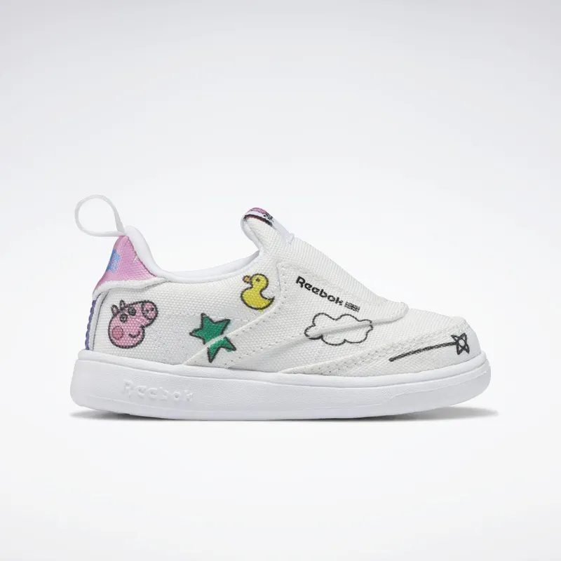 Reebok Peppa Pig Club C Slip-On IV Schoenen Cloud White / Core Black / Cloud White