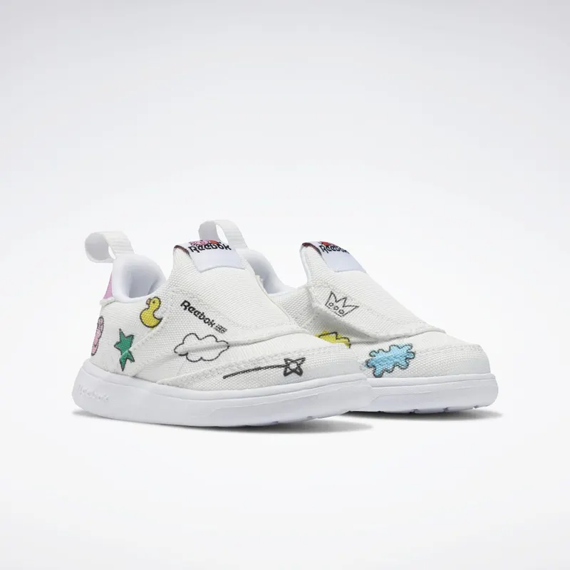 Reebok Peppa Pig Club C Slip-On IV Schoenen Cloud White / Core Black / Cloud White