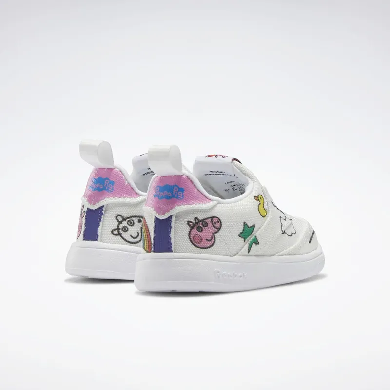 Reebok Peppa Pig Club C Slip-On IV Schoenen Cloud White / Core Black / Cloud White