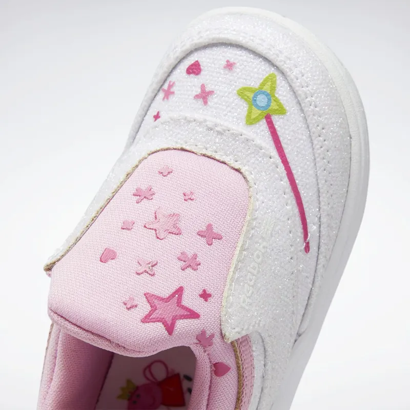 Reebok Peppa Pig Club C Slip-On IV Schoenen Icono Pink / White / Cool Aloe