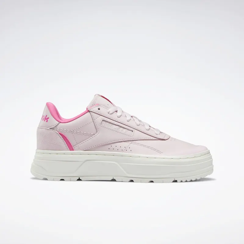 Reebok Club C Double Geo Schoenen Frost Berry / Chalk / Atomic Pink