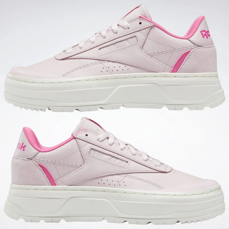 Reebok Club C Double Geo Schoenen Frost Berry / Chalk / Atomic Pink