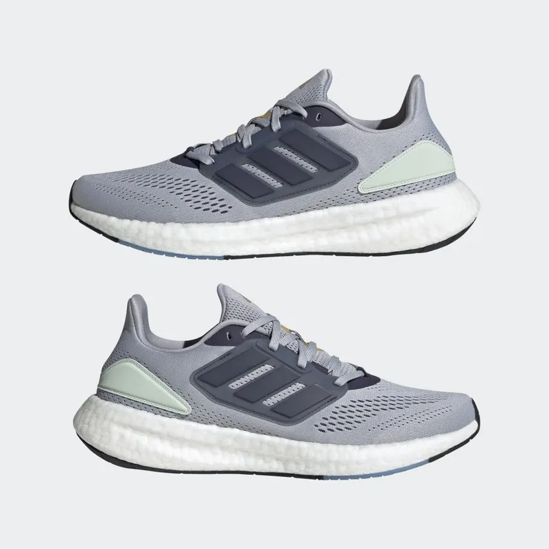 adidas Pureboost 22 Halo Silver / Shadow Navy / Linen Green (HQ1451)