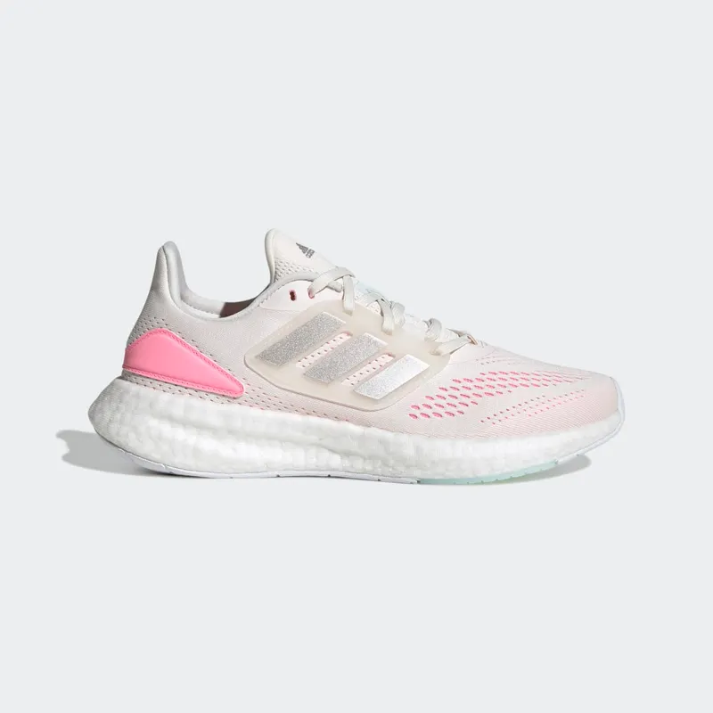 adidas Pureboost 22 Cloud White / Silver Metallic / Beam Pink (HQ1457)