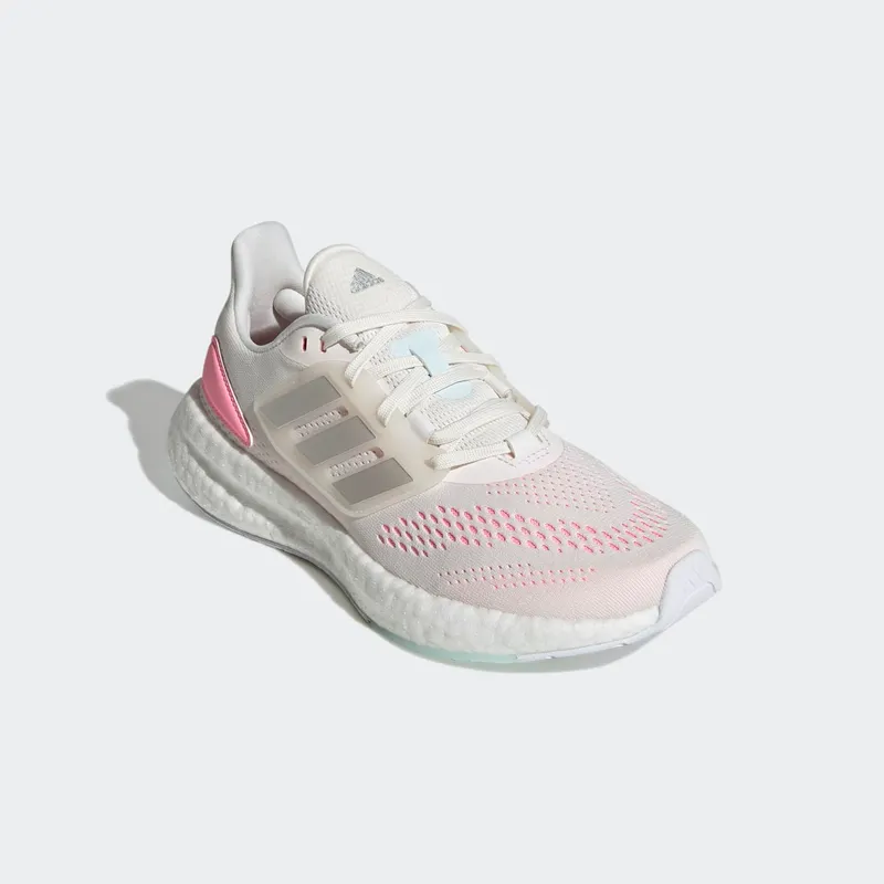 adidas Pureboost 22 Cloud White / Silver Metallic / Beam Pink (HQ1457)