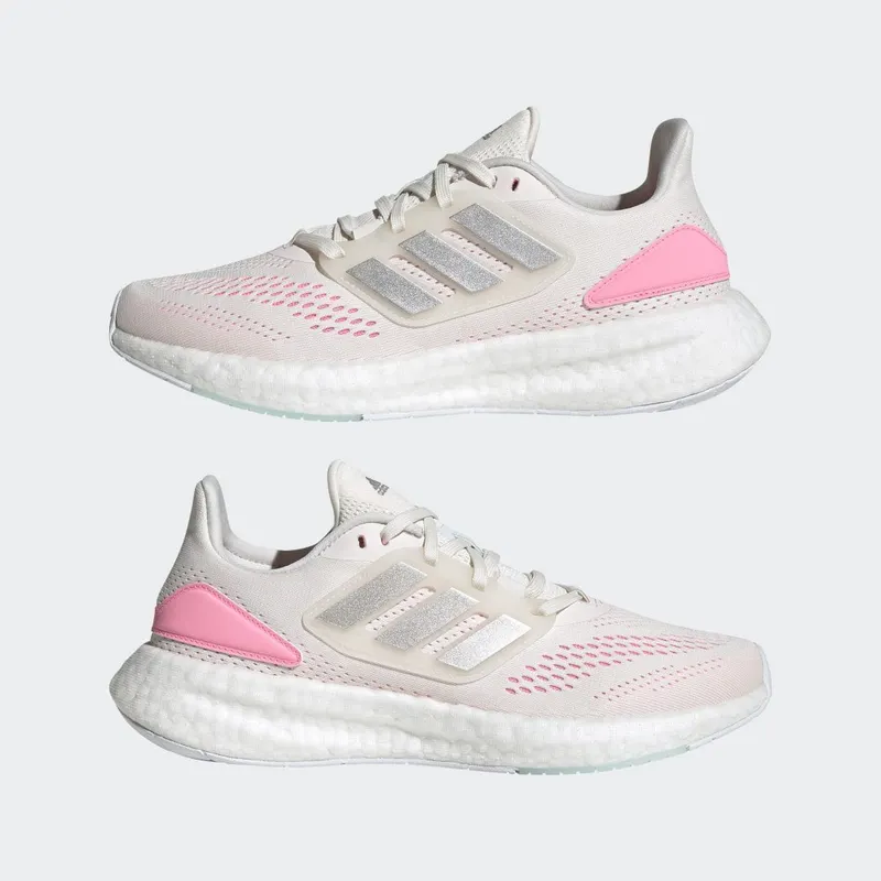 adidas Pureboost 22 Cloud White / Silver Metallic / Beam Pink (HQ1457)
