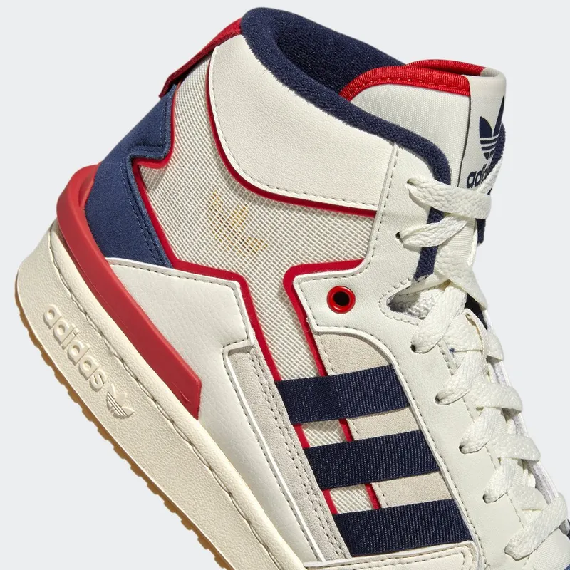adidas Forum Exhibit Mid Off White / Collegiate Navy / Scarlet (HQ1482)