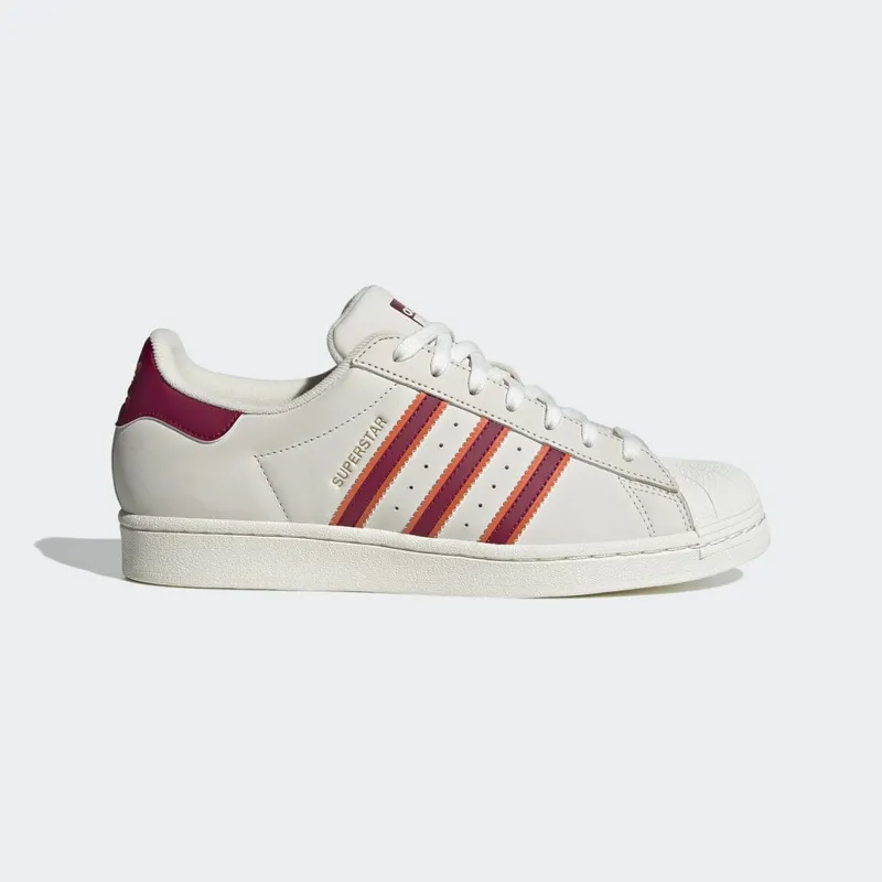 adidas Superstar Cloud White / Legacy Burgundy / Semi Impact Orange (HQ8867)