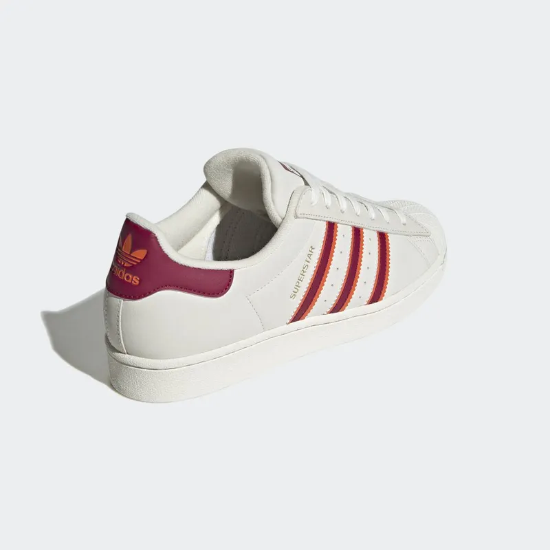 adidas Superstar Cloud White / Legacy Burgundy / Semi Impact Orange (HQ8867)