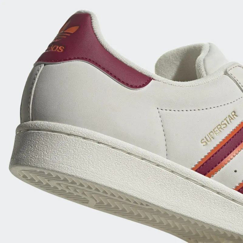 adidas Superstar Cloud White / Legacy Burgundy / Semi Impact Orange (HQ8867)