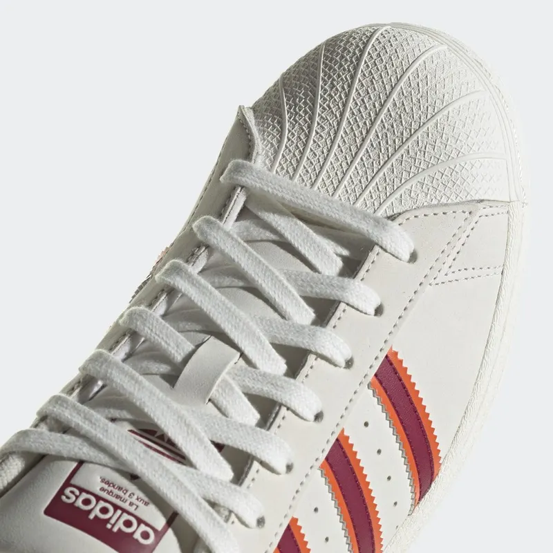 adidas Superstar Cloud White / Legacy Burgundy / Semi Impact Orange (HQ8867)