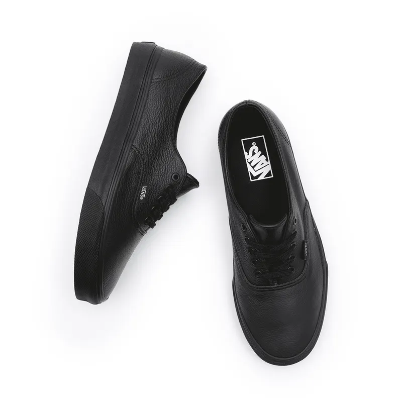 VANS Authentic Decon-schoenen Van Hoogwaardig Leer Zwart (VN00018CGKM)