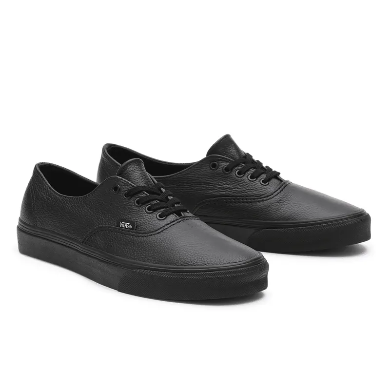 VANS Authentic Decon-schoenen Van Hoogwaardig Leer Zwart (VN00018CGKM)